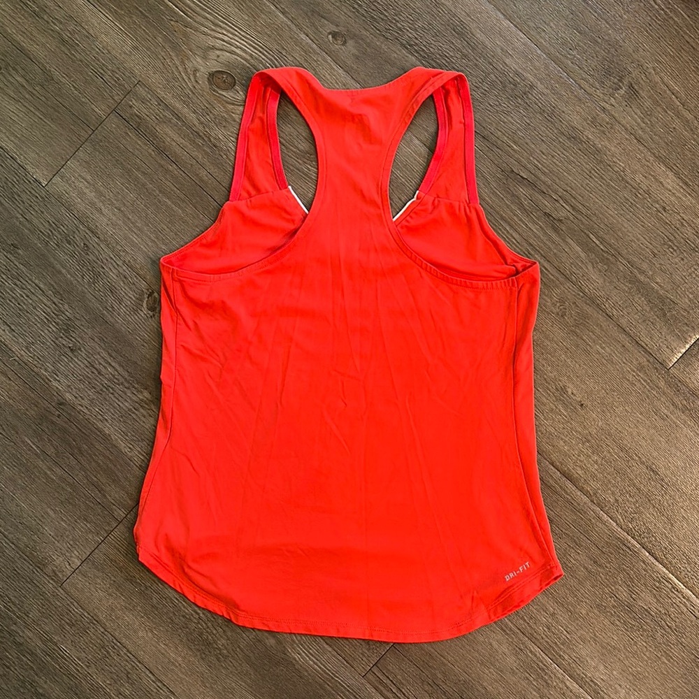 Nike Orange Fitted Sleeveless Tank Top - Picture 5 of 5